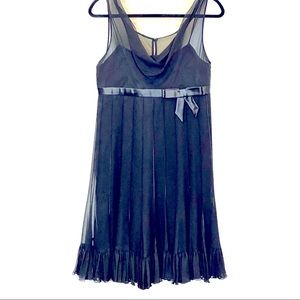 Teri Jon black silk chiffon cocktail dress in excellent used condition size 10